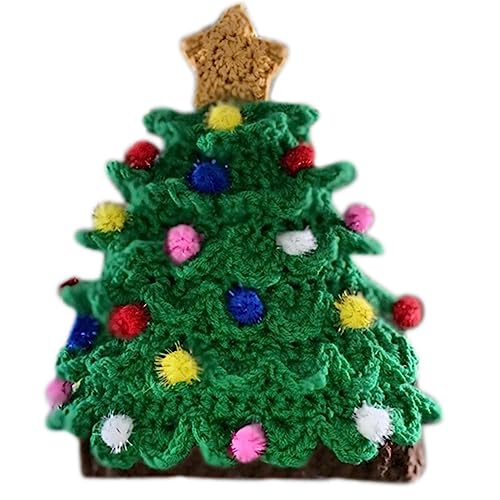 MDHQ Partyhut, Uni, gestrickter Weihnachtsbaumhut für Kinder, Erwachsene, Winter, hält warm von MDHQ