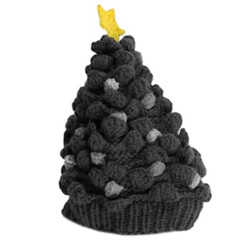 MDHQ Partyhut, Uni, gestrickter Weihnachtsbaumhut für Kinder, Erwachsene, Winter, hält warm von MDHQ