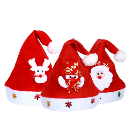 MDHQ Partyhut, Weihnachtsmütze für Feiertage, Veranstaltung, Weihnachtsmann-Hut für Erwachsene und Kinder, Party-Requisiten, Festival-Dekorationen MDHQ Partyhut, Weihnachtsmütze für Feiertage, Veranstaltung, Weihnachtsmann-Hut für Erwachsene und Kinder, Party-Requisiten, Festival-Dekorationen von MDHQ