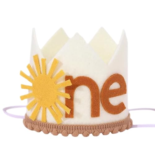 MDHQ Personalisierbarer Hut für den ersten Geburtstag, farbenfroher Baby-Erstgeburtstagshut für Foto und Familientreffen MDHQ Personalisierbarer Hut für den ersten Geburtstag, farbenfroher Baby-Erstgeburtstagshut für Foto und Familientreffen von MDHQ