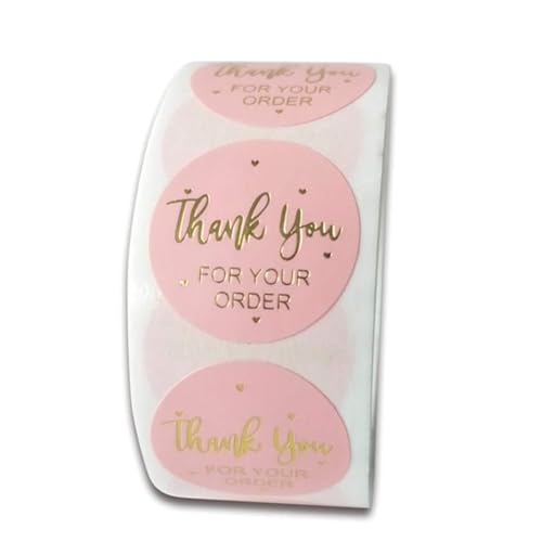 MDHQ Runde Siegel-Aufkleber, 500 Stück/Rolle, "Thank You For Your Order", für kleine Unternehmen MDHQ Runde Siegel-Aufkleber, 500 Stück/Rolle, "Thank You For Your Order", für kleine Unternehmen von MDHQ
