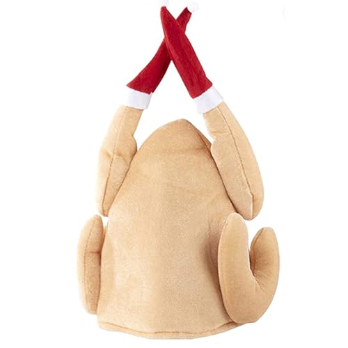 MDHQ Truthahn-Hut, für Erwachsene, Teenager, lustiger Stereo-Truthahn-Hut, Thanksgiving-Hut, Frauenhut, Damenhut, Weihnachtsparty-Verkleidungshut von MDHQ