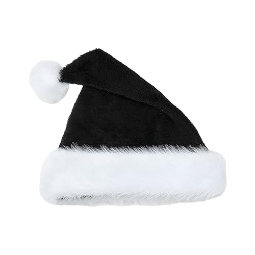 MDHQ Weihnachtsmannmütze, dicker Plüsch und weiße pelzige Krempe für Weihnachtsfeiern, Verkleidungen, Cosplay, mehrfarbig MDHQ Weihnachtsmannmütze, dicker Plüsch und weiße pelzige Krempe für Weihnachtsfeiern, Verkleidungen, Cosplay, mehrfarbig von MDHQ