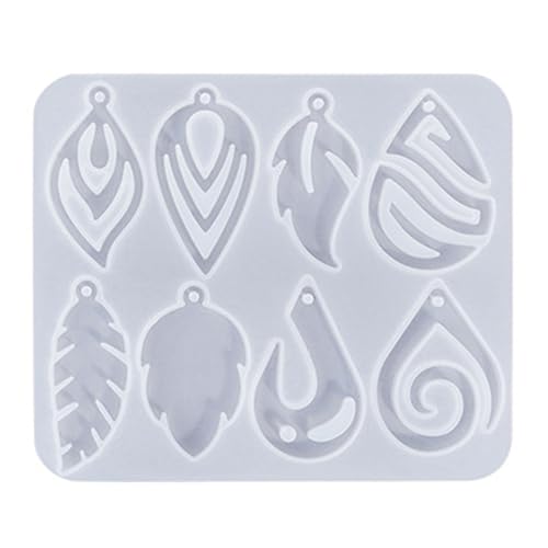 Silikon-Ohrringform, Epoxidharz-Formen, Schmuckherstellung, Gießwerkzeug, Handwerk, Charm, Schlüsselanhänger, Anhänger, handgefertigte Bastelform von MDHQ