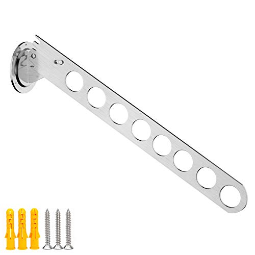 Klappbar Kleiderhaken Wandhaken, Klappbar Wand Kleiderständer, Platzsparend Edelstahl Kleiderbügel Wandgarderobe Haken Halter Faltbare Kleiderhalter für Schlafzimmer Badezimmer Balkon Indoor Outdoor Klappbar Kleiderhaken Wandhaken, Klappbar Wand Kleiderständer, Platzsparend Edelstahl Kleiderbügel Wandgarderobe Haken Halter Faltbare Kleiderhalter für Schlafzimmer Badezimmer Balkon Indoor Outdoor von MDJYMYZ