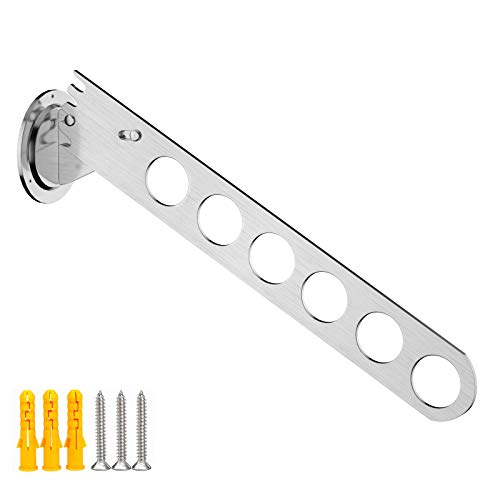 MDJYMYZ Kleiderständer Wandmontage, Klappbar Wand-Kleiderständer, Edelstahl, Wandgarderobe Garderobenhaken Handtuchhalter für Badezimmer Küchen Büro MDJYMYZ Kleiderständer Wandmontage, Klappbar Wand-Kleiderständer, Edelstahl, Wandgarderobe Garderobenhaken Handtuchhalter für Badezimmer Küchen Büro von MDJYMYZ