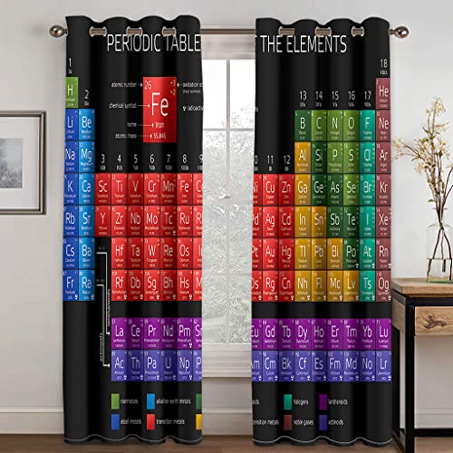 MDKLXIDF Vorhang Periodensystem der chemischen Elemente Vorhänge Gardinen mit Ösen 2er Set, Vorhang Blickdicht Verdunkelungsvorhänge für Schlafzimmer Wohnzimmer Kinderzimmer H 175 x B 140 cm MDKLXIDF Vorhang Periodensystem der chemischen Elemente Vorhänge Gardinen mit Ösen 2er Set, Vorhang Blickdicht Verdunkelungsvorhänge für Schlafzimmer Wohnzimmer Kinderzimmer H 175 x B 140 cm von MDKLXIDF