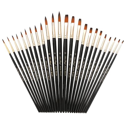12-teiliges Nylon-Pinsel-Set für Künstler, Acryl-, Aquarell- und Ölmalerei 12-teiliges Nylon-Pinsel-Set für Künstler, Acryl-, Aquarell- und Ölmalerei von MDLSDE