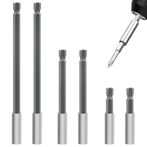 6 Stück Magnetische Bit Verlängerung, Schnellwechsel Bithalter Hex-Shank Bithalter Lang Für Elektrische Bohrmaschine Schlagschrauber Schraubendreher Bohrer Halterung Verlängerungsset 50/100/150mm 6 Stück Magnetische Bit Verlängerung, Schnellwechsel Bithalter Hex-Shank Bithalter Lang Für Elektrische Bohrmaschine Schlagschrauber Schraubendreher Bohrer Halterung Verlängerungsset 50/100/150mm von MDLSDE