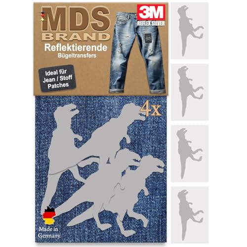 MDS Brand 3M Reflektierende Aufbügler Set - Reflektoren Aufkleber - Hohe Sichtbarkeit - Optimierte Haftung für Stoff Patches - Jeans & Taschen (Aufbügler Set, P-03) von MDS Brand