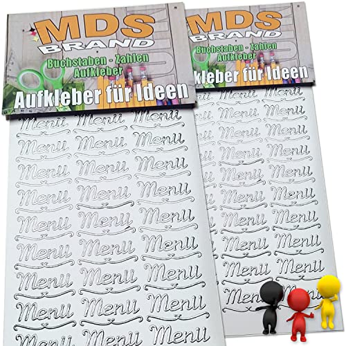 MDS Brand Sprüche Aufkleber " Menu " 2/st Gestalten Sie persönlichen Karten, ideal für DIY & Handmade Produkte, Verzieren von Essen, Scrapbookung, und Geschenken (K-21) von MDS Brand