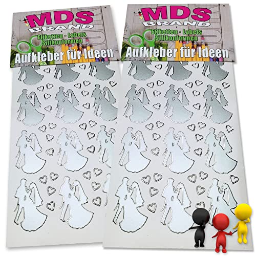 MDSBrand Sprüche Aufkleber " Hochzeits Tanz " für Hochzeit Einladungen, 2/st ideal für DIY Einlandungskarten & Hochzeit Deko, Gestalten Sie persönlichen Karten, Hochzeit Fotoalbum & Kerzen (K-16) von MDS Brand