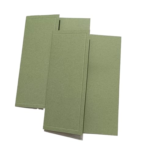 Hochzeitseinladungskarten 50 Stück Smaragdgrünes Papier for Hochzeitsfeier-Einladungskarten, Einband, kein Innenblatt, kein Umschlag, kein Wachssiegel, kein Band, keine Blume(Grass Green Matt) von MDSIOKHJ