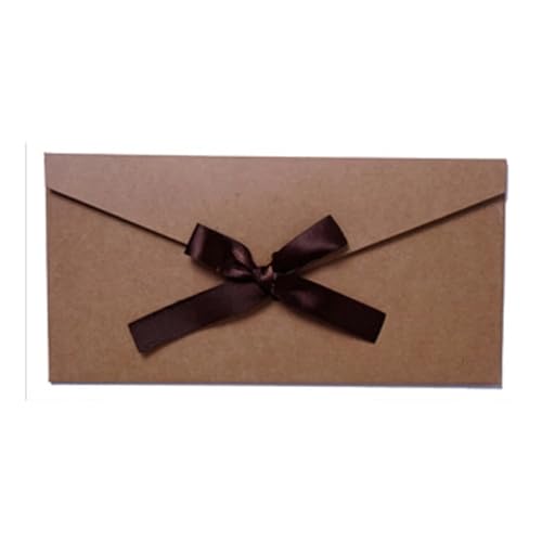 MDSIOKHJ Hochzeitseinladungskarten 10 Stück Vintage schillernde Papierumschläge for Briefe, Versandtaschen-Set, Kraft-Briefumschläge for Hochzeitseinladungen, Geschenkpostkarten(Long-Kraft-paper) von MDSIOKHJ