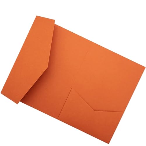 MDSIOKHJ Hochzeitseinladungskarten 50 dreifach gefaltete Hochzeitseinladungskarten mit Rosen-Laserschnitt, Taschen-Einladungsumschlag(Terracotta,Cover and envelope) von MDSIOKHJ