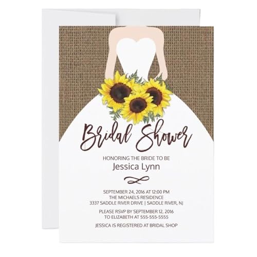 MDSIOKHJ Hochzeitseinladungskarten Personalisierte Hochzeitseinladungskarten Aus Papier. Passen Sie Die Einladung Zur Brautparty An. Aquarell-Hochzeitseinladungen(Design 7,50pcs) von MDSIOKHJ