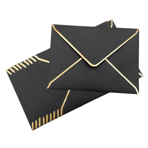 MDSIOKHJ Hochzeitseinladungskarten Phnom Penh Umschläge Hochzeitseinladungs-Umschlagtasche(Black 50pcs) von MDSIOKHJ