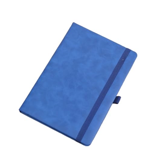 MDSIOKHJ Notizbuch Vintage A5 Lederband Notizbuch mit Leder Notizbuchhülle, personalisiertem Softcover und Lesezeichen, perfekt fürs Business(Blue) von MDSIOKHJ