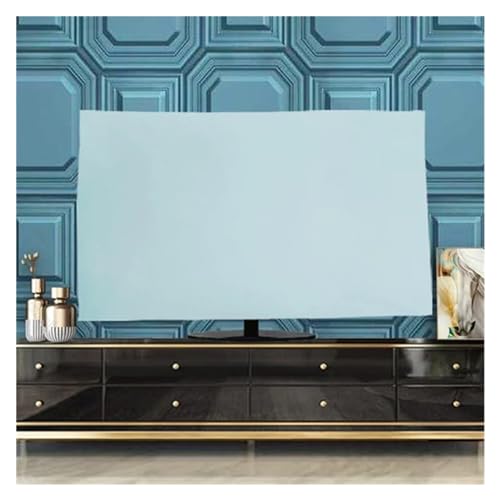 MDSIOKHJ TV-Abdeckung TV-Abdeckung Aus Samtstoff, 43 Zoll, 55 Zoll, 65 Zoll, Hängende TV-Abdeckung, Staubschutz for Den Desktop(Velvet Haze Blue,55 inches) von MDSIOKHJ