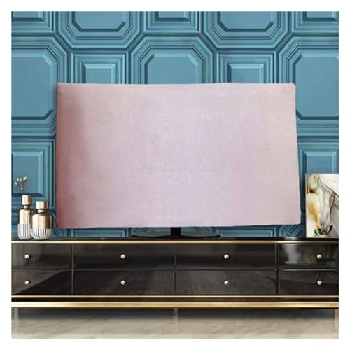 MDSIOKHJ TV-Abdeckung TV-Abdeckung Aus Samtstoff, 43 Zoll, 55 Zoll, 65 Zoll, Hängende TV-Abdeckung, Staubschutz for Den Desktop(Velvet Pink,50 inches) von MDSIOKHJ
