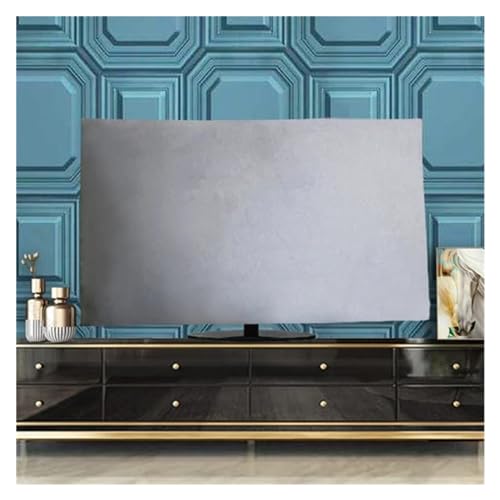 MDSIOKHJ TV-Abdeckung TV-Abdeckung Aus Samtstoff, 43 Zoll, 55 Zoll, 65 Zoll, Hängende TV-Abdeckung, Staubschutz for Den Desktop(Velvet Silver ash,70 inches) von MDSIOKHJ