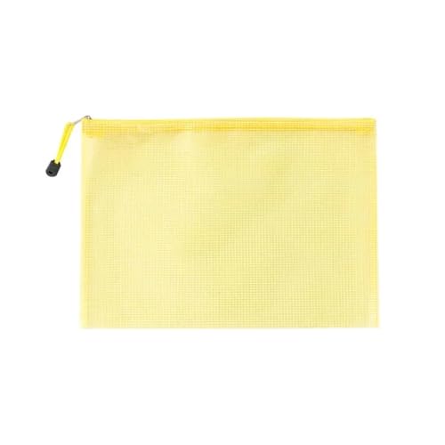 10 Stück Netz-Reißverschlusstaschen, wasserdichte Kunststoff-Dokumententasche, Mehrzweck-Dokumententasche für Reisen, Aufbewahrung, Bürogeräte, Zuhause, Organisiertaschen (Gelb, A5 (23,5 x 17 cm) 10 Stück Netz-Reißverschlusstaschen, wasserdichte Kunststoff-Dokumententasche, Mehrzweck-Dokumententasche für Reisen, Aufbewahrung, Bürogeräte, Zuhause, Organisiertaschen (Gelb, A5 (23,5 x 17 cm) von MDYTPT