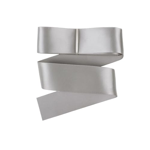 10 m x 38 mm breit, einseitig, einfarbig, für Geburtstagskuchen, Hochzeit, Blumen, Dekoration, Box, Verpackung (grau) von MDYTPT