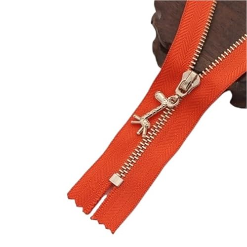 15–50 cm geschlossenes Ende, Metall-Reißverschluss, DIY, Tasche, Kleidung, Handtasche, bunt (Orange, 15 cm) von MDYTPT