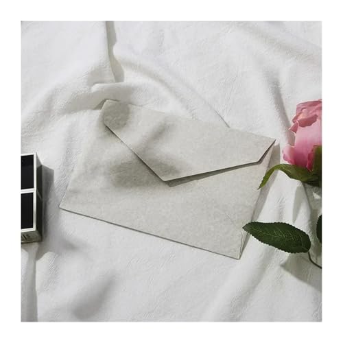 25 dicke Papierumschläge für Briefe, hochwertige Geldumschläge, Papiertüte, Hochzeitsparty, Einladungen, Karten, Postkarten, Hellgrau von MDYTPT