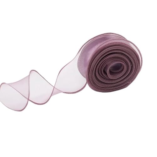 45,7 m/Rolle Chiffonband Organza-Satinbänder zum Verpacken von Dekoration, Hochzeitssträußen, Kranz, Nähzubehör (Farbe: 9) von MDYTPT