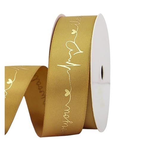 9,1 m goldenes Band für Geburtstagskuchen, Backdekoration, Blumenbündel, Verpackung, Valentinstag, Hochzeit, Party (25 mm) von MDYTPT