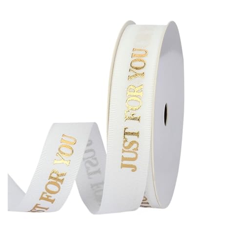 9,1 m pro Rolle Just for You Kollektion, Verpackung, handgefertigt, DIY-Material Schleife, dekoratives Band (Milchweiß) von MDYTPT