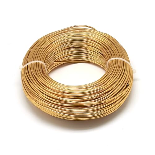 Aluminium-Basteldraht, 280 m/250 g, 0,5 ~ 0,6 mm, Aluminium-Metalldraht für selbstgemachte Halsketten, Armbänder, Schmuckherstellung, Schwarz/Gold/Silber, für DIY-Schmuckherstellung (Goldenrod) von MDYTPT