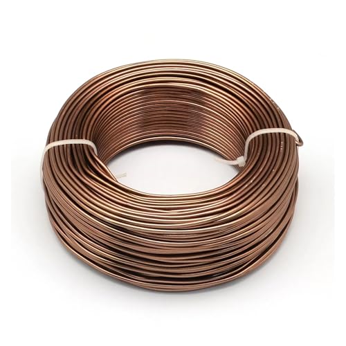Aluminium-Basteldraht, 280 m/250 g, 0,5 ~ 0,6 mm, Aluminium-Metalldraht für selbstgemachte Halsketten, Armbänder, Schmuckherstellung, Schwarz/Gold/Silber, für DIY-Schmuckherstellung (Sienna) von MDYTPT