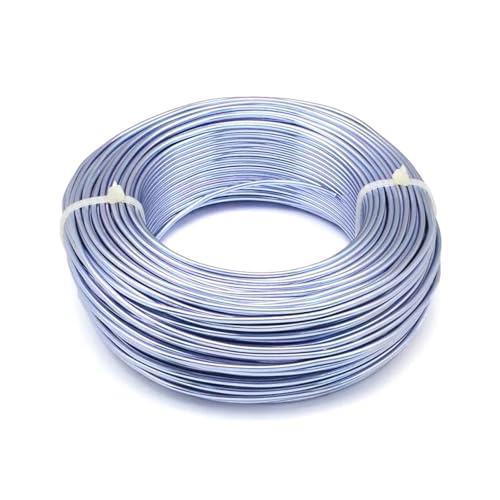 Aluminium-Basteldraht, 500 g, 0,8 / 1 / 1,5 / 2 / 3 / 3,5 / 4 / 5 / 6 mm, Aluminiumdraht, Schmuckzubehör für Schmuck, Basteln, für DIY-Schmuckherstellung, lila Farbe, 4,0 mm, ca. 16 m von MDYTPT