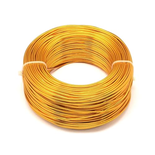 Aluminium-Basteldraht, 500 g, 0,8 / 1 / 1,5 / 2 / 3 / 3,5 / 4 / 5 / 6 mm, Aluminiumdraht, Schmuckzubehör für Schmuck, Basteln, für selbstgemachte Schmuckherstellung (Orange, 3,0 mm, ca. 25 m) von MDYTPT