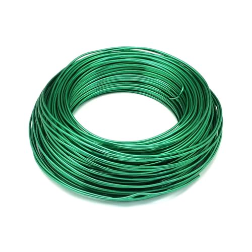 Aluminium-Basteldraht, 500 g, 0,8 / 1 / 1,5 / 2 / 3 / 3,5 / 4 / 5 / 6 mm, Aluminiumdraht, Schmuckzubehör für Schmuck, Basteln, für selbstgemachte Schmuckherstellung (grün, 6 mm, ca. 7 m) von MDYTPT