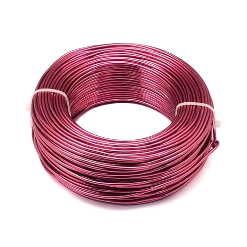 Aluminium-Basteldraht, 500 g, 0,8 / 1 / 1,5 / 2 / 3 / 3,5 / 4 / 5 / 6 mm, Aluminiumdraht, Schmuckzubehör für Schmuckherstellung, Kirschrot, 4,0 mm, ca. 16 m Aluminium-Basteldraht, 500 g, 0,8 / 1 / 1,5 / 2 / 3 / 3,5 / 4 / 5 / 6 mm, Aluminiumdraht, Schmuckzubehör für Schmuckherstellung, Kirschrot, 4,0 mm, ca. 16 m von MDYTPT