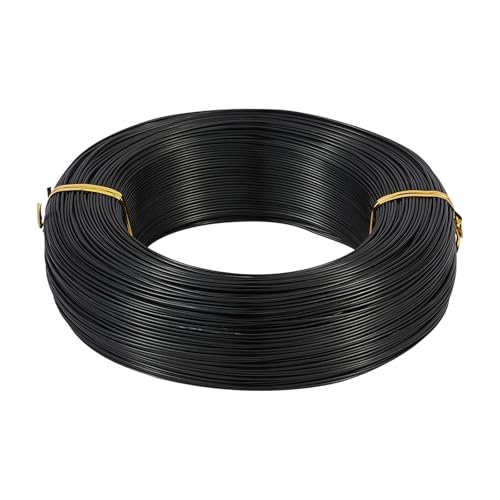 Aluminium-Basteldraht, 500 g, 0,8 / 1 / 1,5 / 2 / 3 / 3,5 / 4 / 5 / 6 mm, Aluminiumdraht, Schmuckzubehör für Schmuckherstellung, Schwarz, 3,5 mm, ca. 20 m Aluminium-Basteldraht, 500 g, 0,8 / 1 / 1,5 / 2 / 3 / 3,5 / 4 / 5 / 6 mm, Aluminiumdraht, Schmuckzubehör für Schmuckherstellung, Schwarz, 3,5 mm, ca. 20 m von MDYTPT