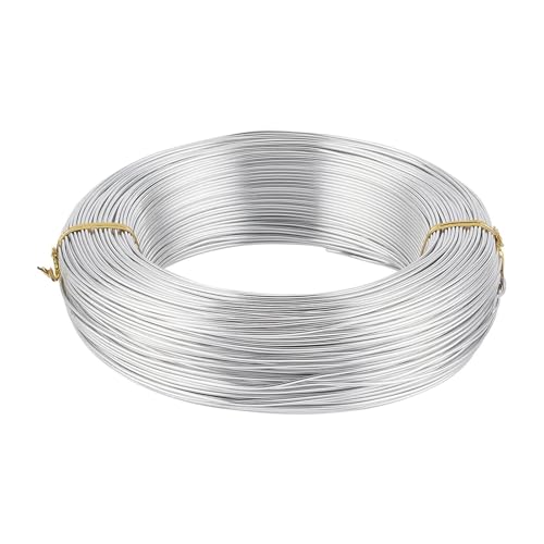 Aluminium-Basteldraht, 500 g, 0,8 / 1 / 1,5 / 2 / 3 / 3,5 / 4 / 5 / 6 mm, Aluminiumdraht, Schmuckzubehör für Schmuckherstellung, Silberfarben, 1,5 mm, ca. 100 m Aluminium-Basteldraht, 500 g, 0,8 / 1 / 1,5 / 2 / 3 / 3,5 / 4 / 5 / 6 mm, Aluminiumdraht, Schmuckzubehör für Schmuckherstellung, Silberfarben, 1,5 mm, ca. 100 m von MDYTPT