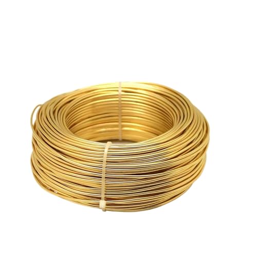 Aluminium-Basteldraht, 500 g/Rolle, goldfarben, silberfarben, 1 mm/1,5 mm/2 mm/2,5 mm/3,0 mm/4,0 mm, eloxiert, runder Aluminiumdraht, Schmuckdraht, weicher Bastelbedarf für DIY-Schmuckherstellung Aluminium-Basteldraht, 500 g/Rolle, goldfarben, silberfarben, 1 mm/1,5 mm/2 mm/2,5 mm/3,0 mm/4,0 mm, eloxiert, runder Aluminiumdraht, Schmuckdraht, weicher Bastelbedarf für DIY-Schmuckherstellung von MDYTPT
