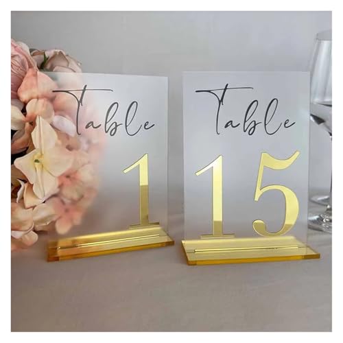 Frosted Schild Hochzeit Tischdekoration Hochzeit Beschilderung (Tabelle 1-20) von MDYTPT