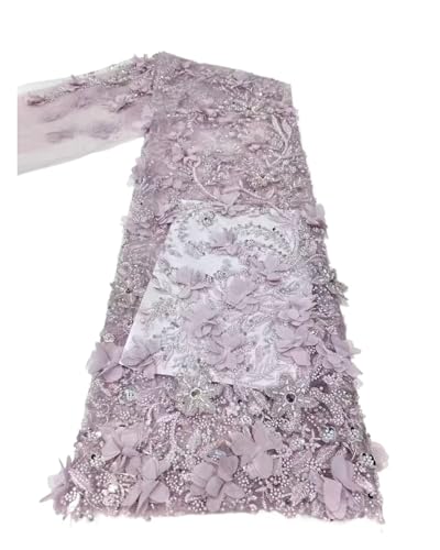 Hochzeits-Party-Tüll-Mesh-Spitzen-Paillettenstoff, zum Nähen, Kleidung, Perlen, Tüll, Hochzeitskleider, Stickerei, Stoffe, Meterware, Basteln, 4,5 m (Farbe 5) von MDYTPT