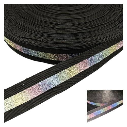 MDYTPT 4,5 Meter/Los, 25 mm, reflektierendes Band zum Nähen, für Bettlaken, Sofa, Vorhänge, Hüte, Kleidung, verschiedene Stoffe, DIY (Farbe 8) von MDYTPT