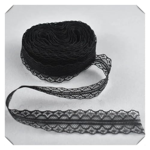 MDYTPT Spitzenband, 45,7 m, Breite 28 mm, DIY-Spitzenstoff, bestickte Netzschnur für Blumenzubehör (schwarz) von MDYTPT