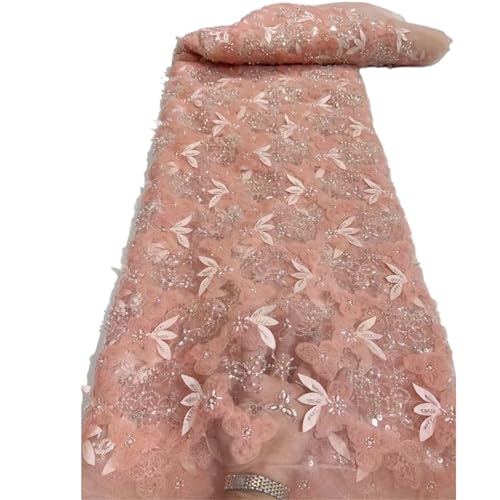 Modischer Pailletten-Tüll bestickter Spitzenstoff Perlen Pailletten Spitzenstoff für Hochzeitskleid (Farbe 09) von MDYTPT