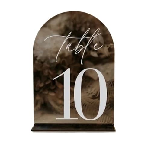 Schwarze gewölbte Zahlen, Hochzeitstischdekoration (Bogen, Tisch 1-25) von MDYTPT
