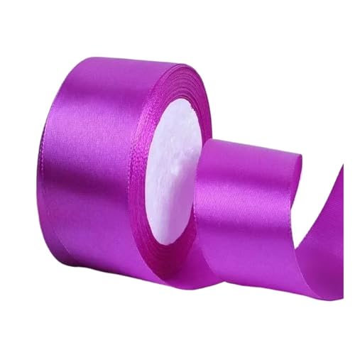 Seidensatinbänder, Bastelschleife, handgefertigt, Verpackung, Hochzeit, Party, dekorativ, 6/10/15/20/25/40/50 mm zum Nähen (violett-rot, Band 40 mm) von MDYTPT