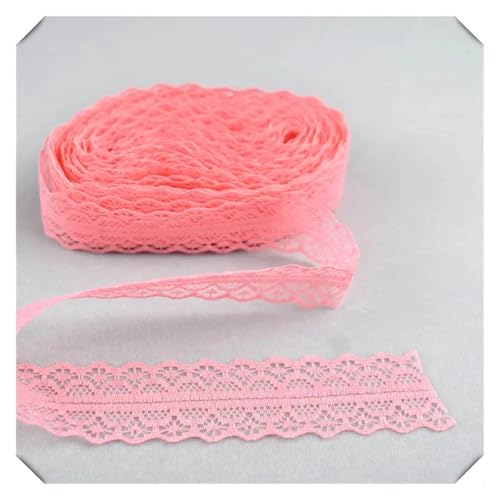Spitzenband, 45,7 m, Breite 28 mm, DIY-Spitzenstoff, bestickte Netzschnur für Blumenzubehör (Wassermelonenrot) von MDYTPT