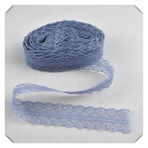 Spitzenband, 45,7 m, Breite 28 mm, DIY-Spitzenstoff, bestickte Netzschnur für Blumenzubehör (grau) von MDYTPT